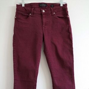 Lucky Brand Women's Lolita Skinny Ankle Maroon Jeans Size 6/28